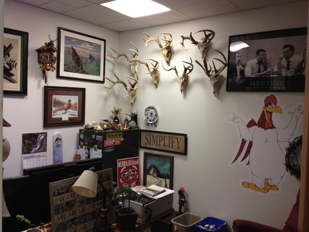 The office of NEBRASKAland Editor Jeff Kurrus.