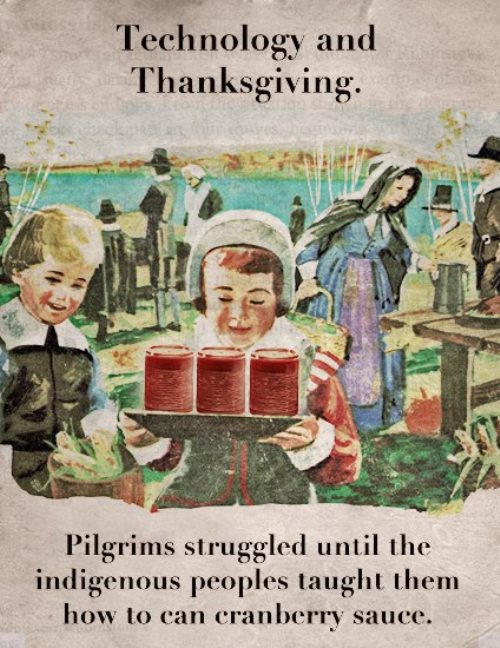 Pilgrims and cranberries
