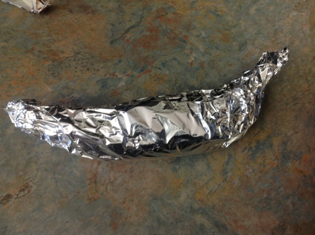 Hershy likes easy camp food which can be mean foil wrapped items like banana boats