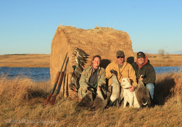 Myself and husband Tom had a great sandhill waterfowl hunt on long-time friend/landowner Ted Thornburg's ranch.