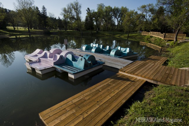 Free paddleboat rides on the newly renovated pond will be a highlight of Chadron State Park's anniversary celebration this weekend. (NEBRASKAland/Justin Haag)
