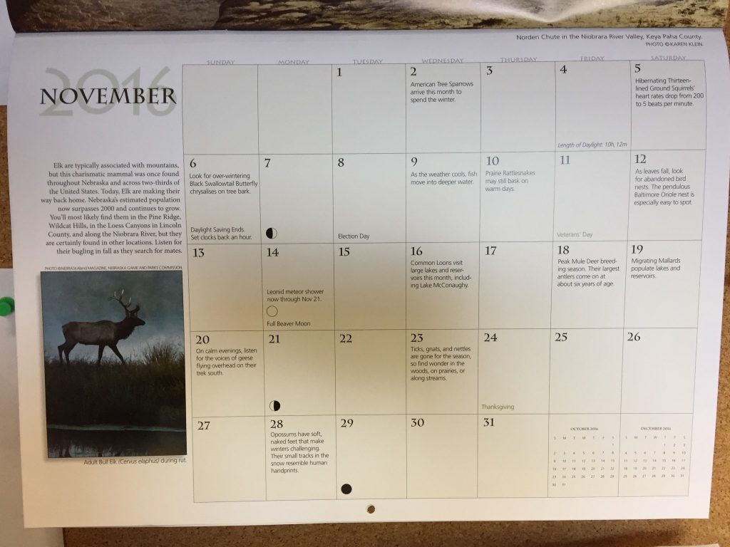 If only November had 31 days like the calendar in my office