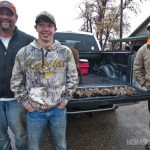 Birds on tailgate, with Jeff Springer, Sawyer Haag and Dave Schliep.