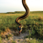 By Dakota Altman (@dakotaltman): “A beautiful common garter snake gracefully navigates its way through a blowout in the warm light of a Sandhills evening before being picked up by curious herpers. Its movements seem effortless, using musculature and scales to push against the sand substrate and surrounding vegetation.”