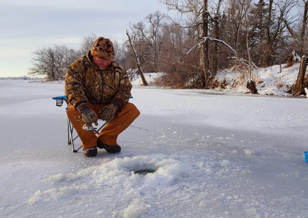 When someone says ice fishing is a lot of work- it's because they