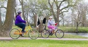 People bike riding at Fort Kearny State Recreation Area