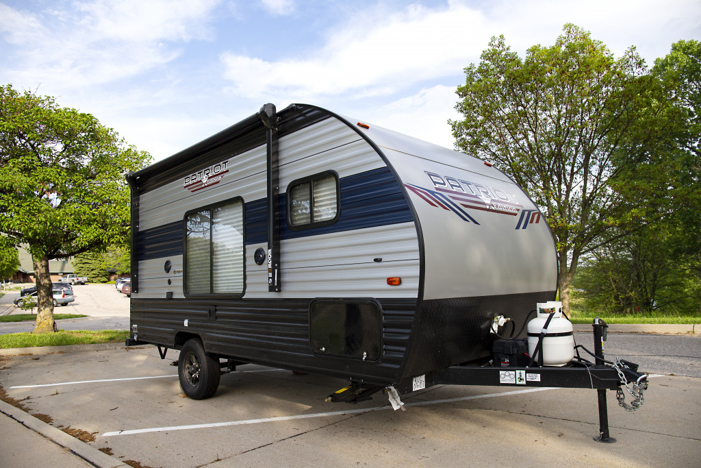 Those who complete the grand prize challenge will be entered to win this  Forest River RV Patriot Edition 14cc from AC Nelsen RV World.