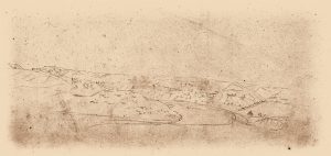 This 1851 sketch by William Quesenbury is one of the earliest images of Ash Hollow.