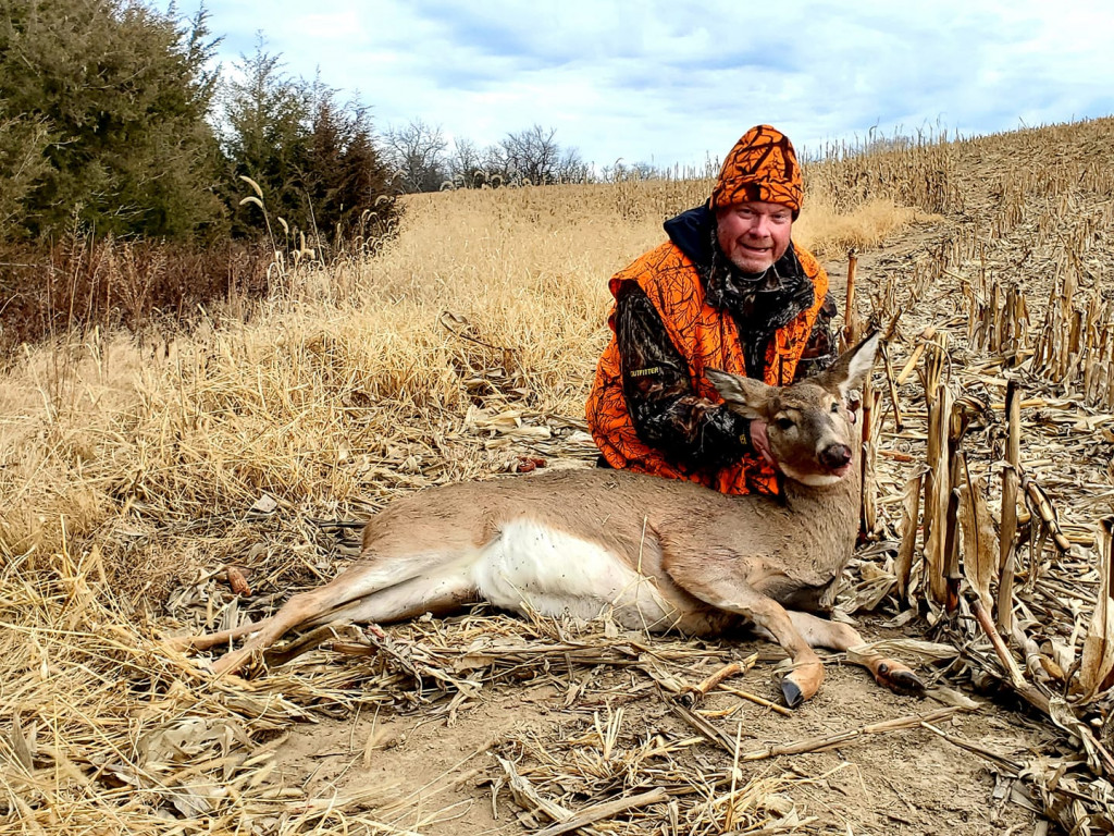 This adult white-tailed deer doe was taken by me during a recent firearm deer hunting season on the farm that was established by family members long ago. Photo by Rob Schutte of Gretna, NE.