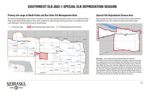 Graphic of the map zone where the 2022 special elk depredation season is located.