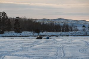 Ice-fishing at Smith Lake