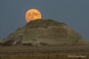 Supermoon over Sugarloaf Butte