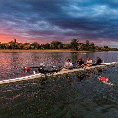 Nebraska Crew Team Rowing