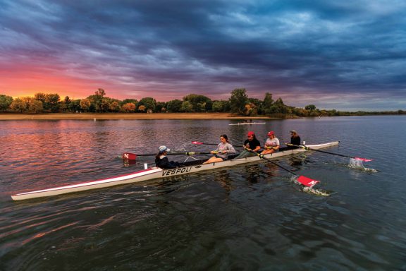 Nebraska Crew Team Rowing