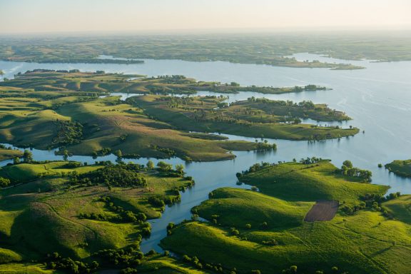 Sherman Reservoir aerial