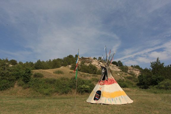 A teepee at Ash Hollow State Historical Park.