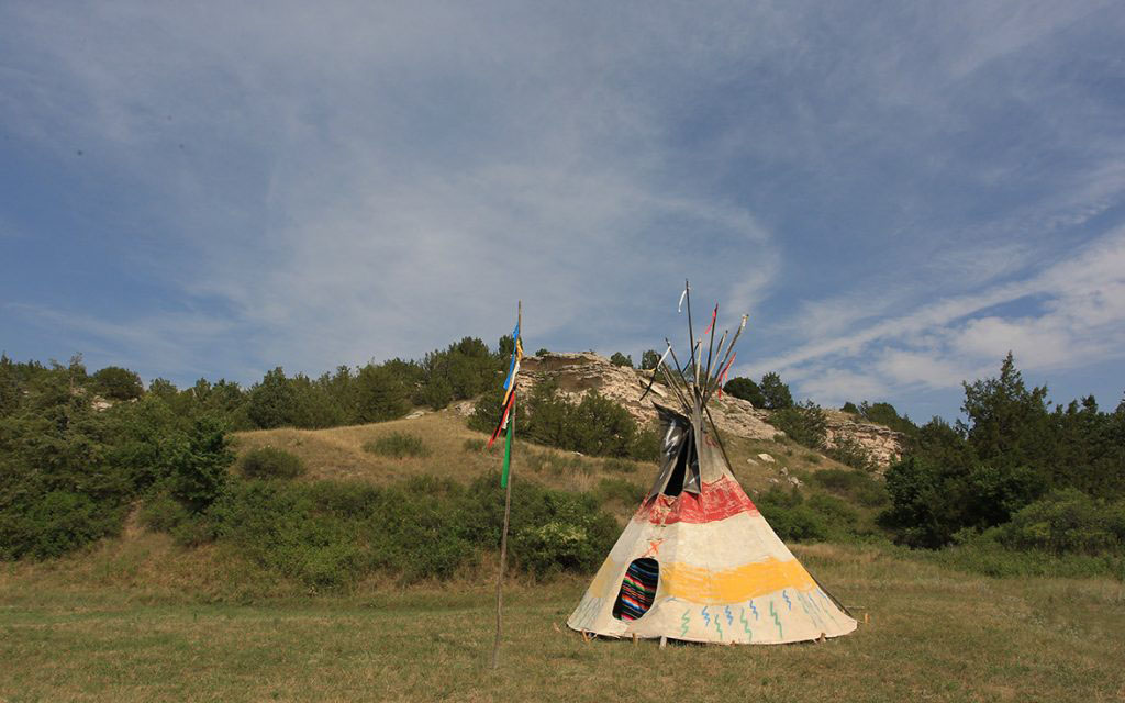 A teepee at Ash Hollow State Historical Park.