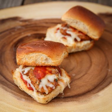 Deer testicle coated in Italian breadcrumbs and fried, and served in a slider with mozzarella cheese and marinara sauce.