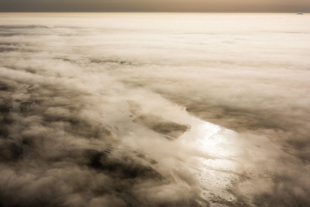 aerial photography fog