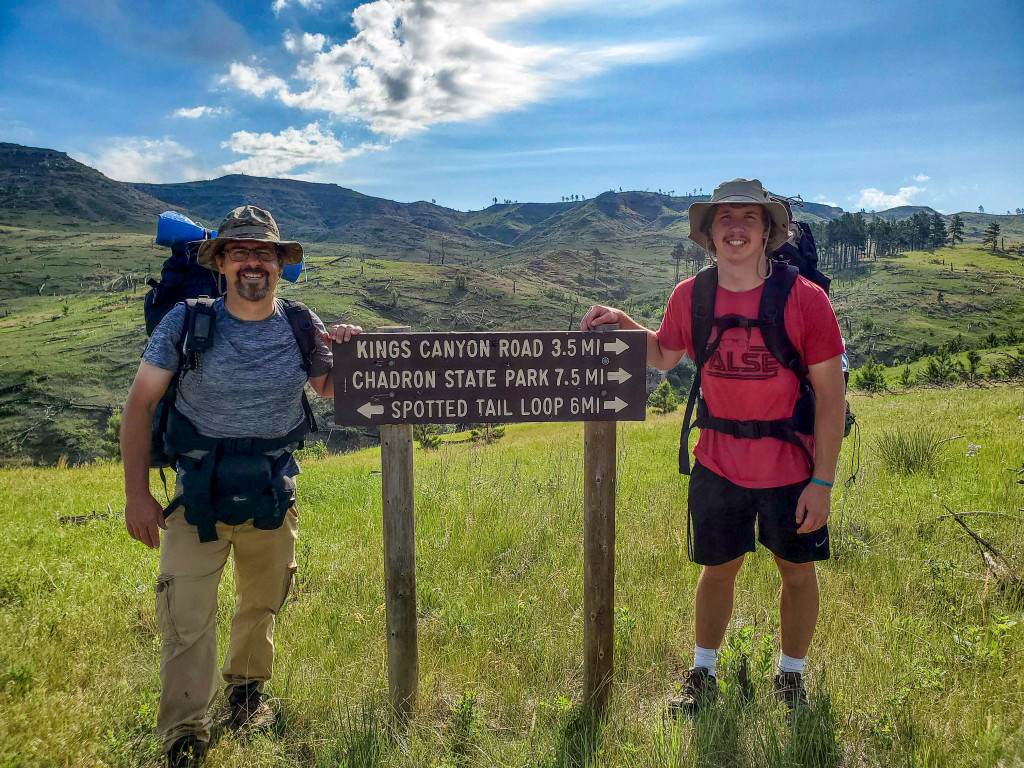 Justin and Sawyer Haag on the Pine Ridge Trail