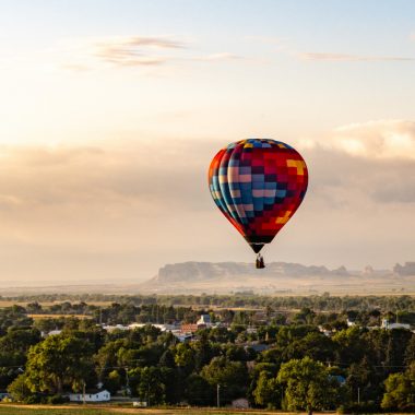 Hot air balloon near Scottsbluff