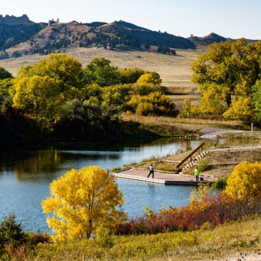 People fishing at Ice House Ponds