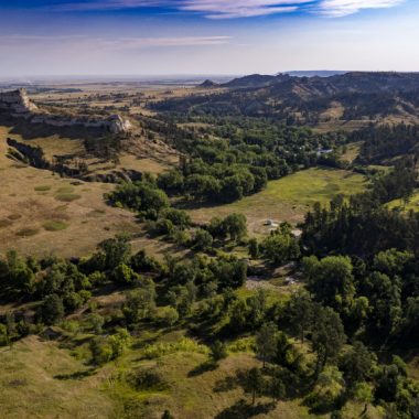 Aerial view of Sowbelly Canyon and Coffee Park