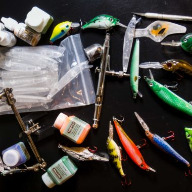 Lures and painting supplies