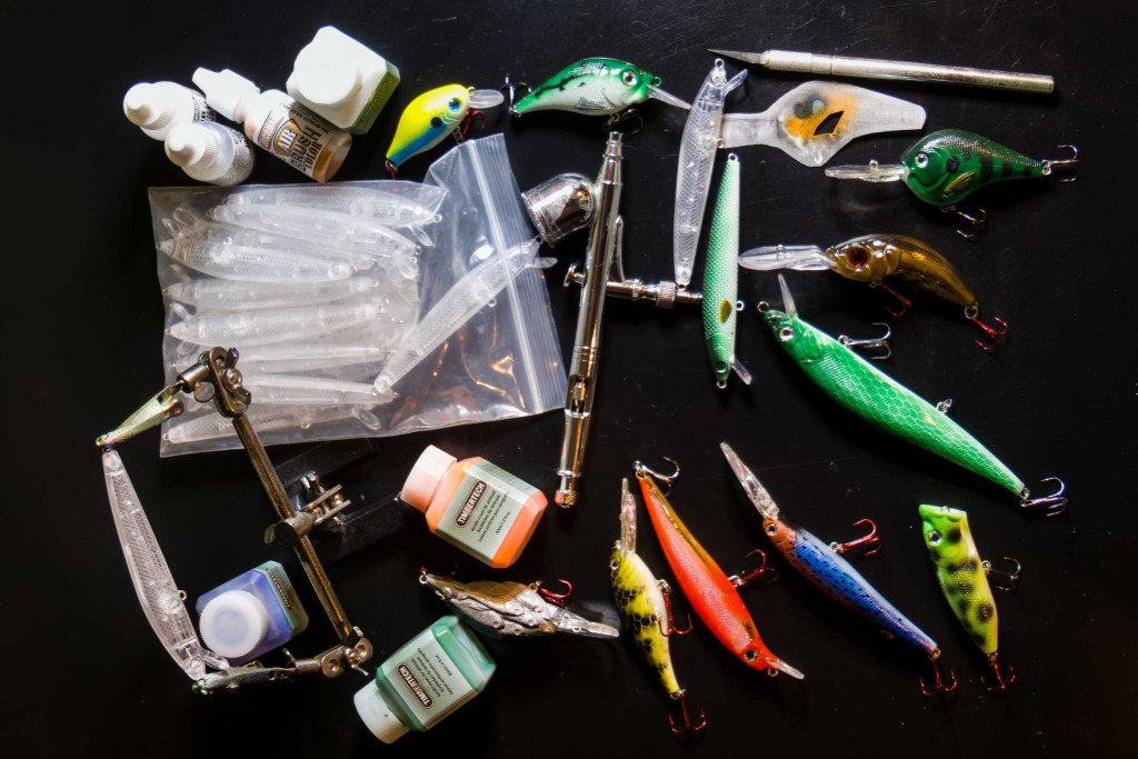 Lures and painting supplies