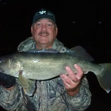 Daryl Bauer with walleye.