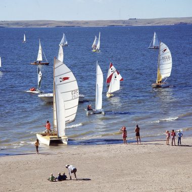 Sailboats on Lake McConaughy.