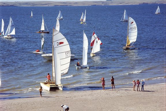 Sailboats on Lake McConaughy.