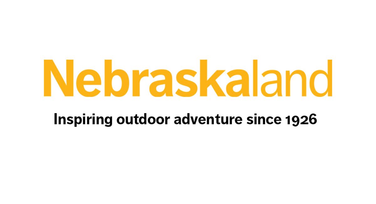 Nebraskaland Magazine logo with tagline, "Inspiring outdoor adventure since 1926"