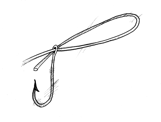 illustration of a fishing wire and hook