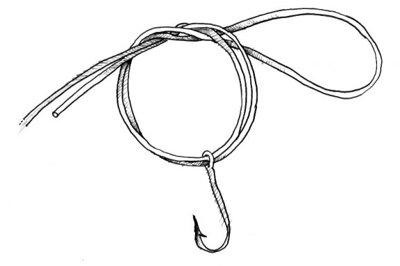 illustration of a fishing wire and hook