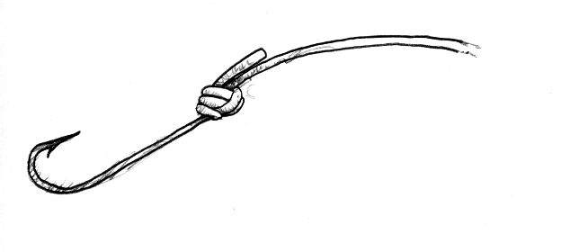 illustration of a fishing wire and hook