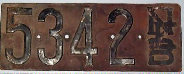 A rusty license plate 