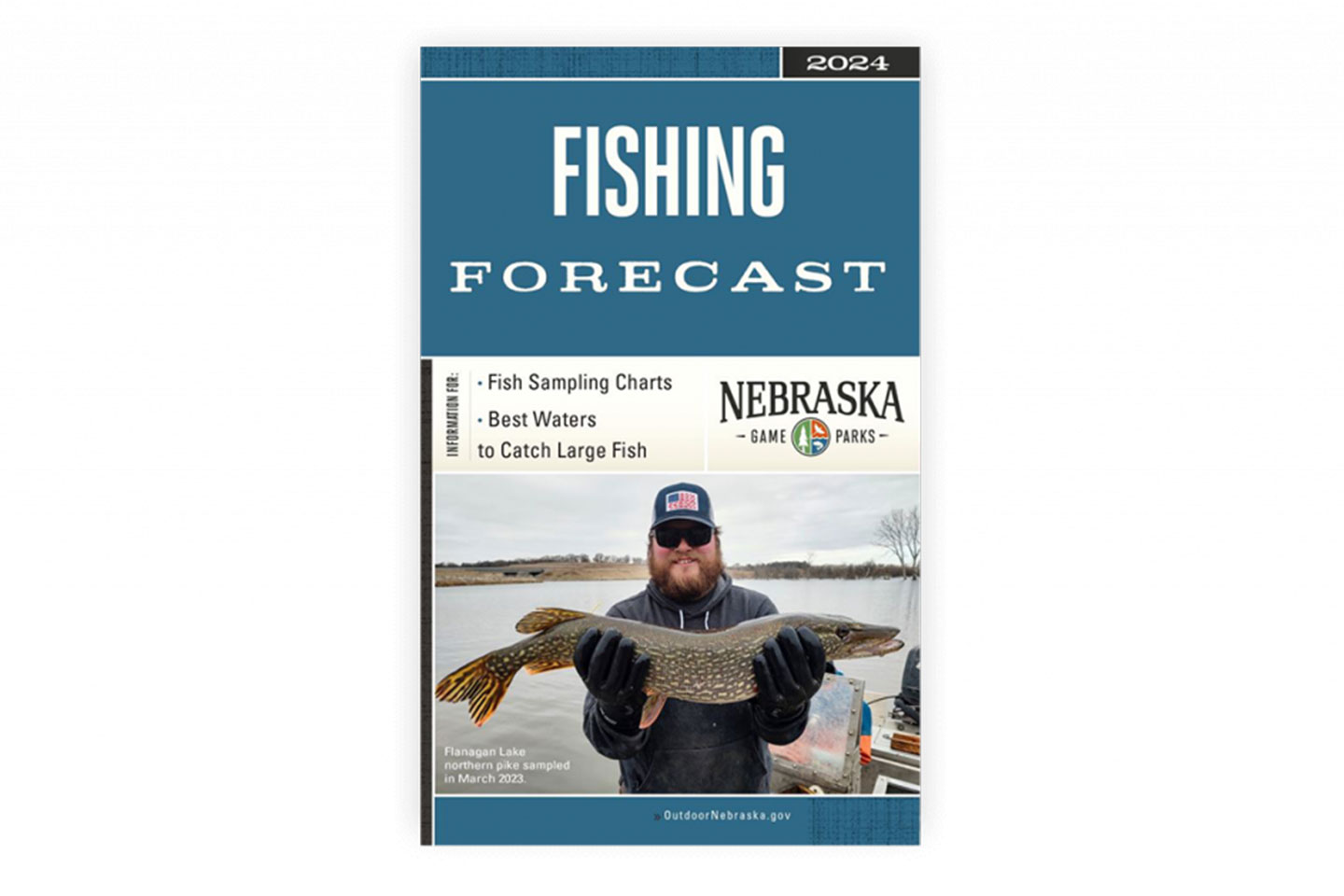 Front cover of the 2024 Nebraska Fishing Forecast