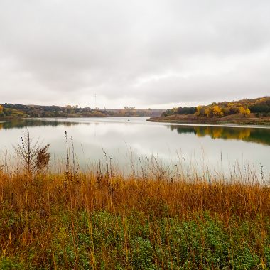 A lake during autumn.