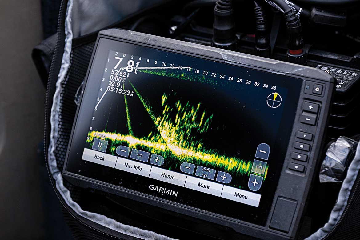 Garmin LiveScope forward-facing sonar.