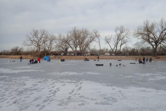 Anglers on the ice.