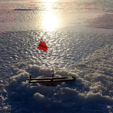 Ice fishing tip-up.