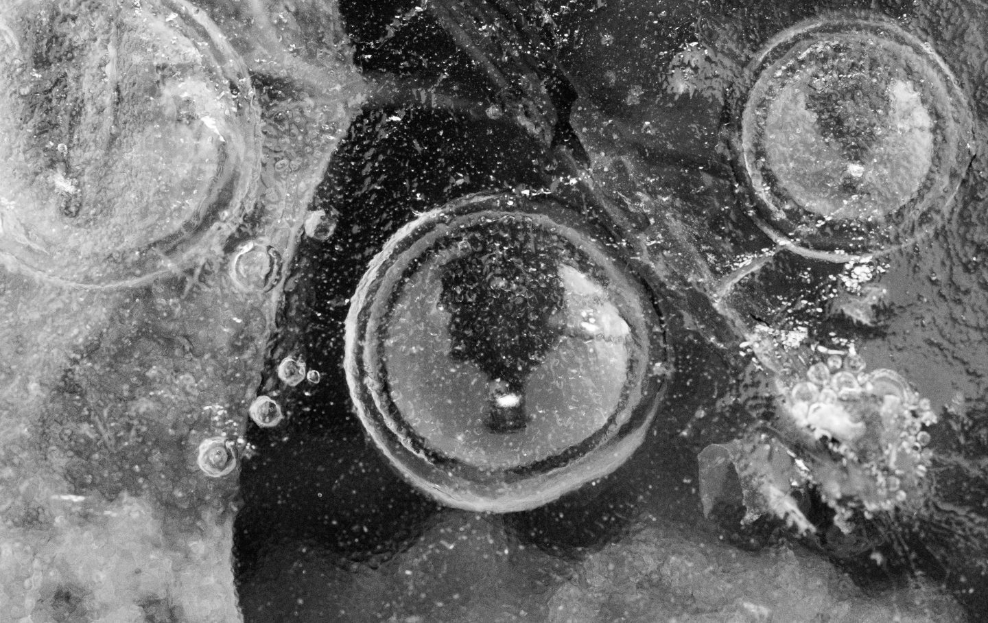 bubbles in ice