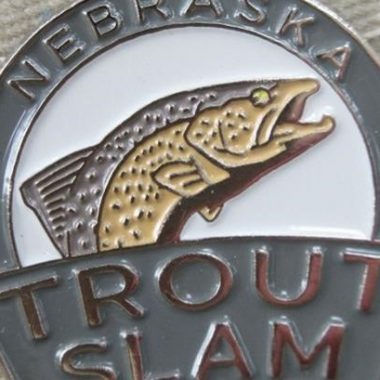 Nebraska Trout Slam hat pin.