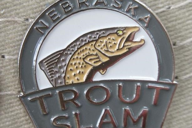 Nebraska Trout Slam hat pin.