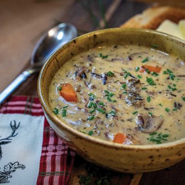 Wild turkey and wild rice soup.