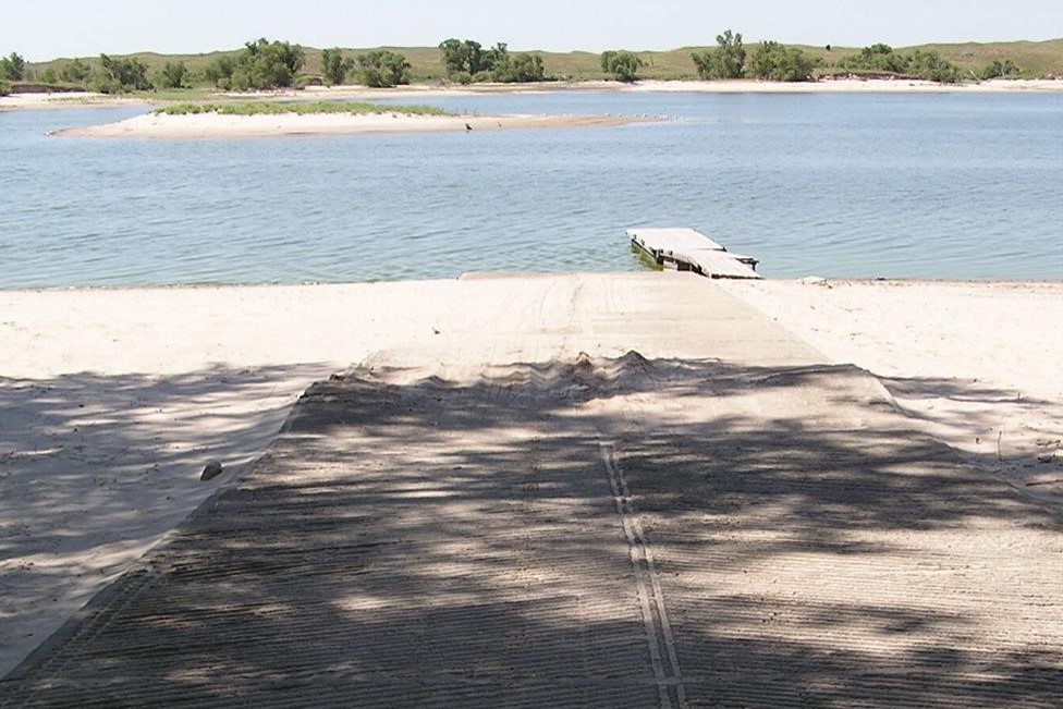 View of boat ramp at Powderhorn area of Merritt Reservoir.