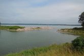 Mouth of bay on reservoir.