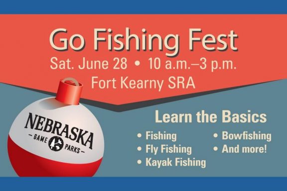 Poster for Go Fishing Fest, Ft. Kearny SRA, June 28, 2025.