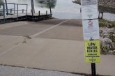Boat ramp with water level just at the end of the ramp. Photo by Daryl Bauer, Nebraska Game & Parks Commission.